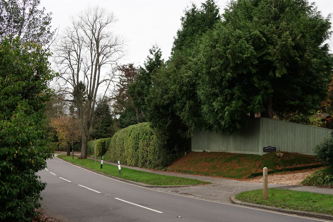 Waverley Lane, Farnham. The Waverley Gardens development is on land at Waverley Lane; the photo shows the lane, not the site.
