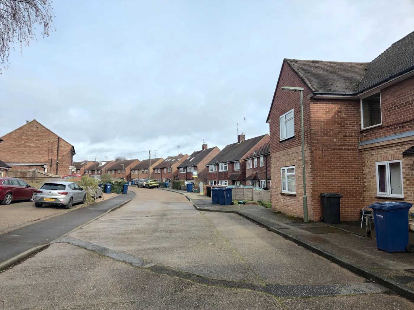 Coopers Rise on the Ockford Ridge estate in Godalming, about nine miles east of Farnham. The council's report covers its homes across the borough and does not list the addresses still waiting for work